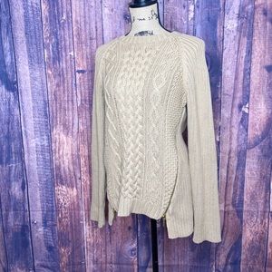 Michael Kors Cable Knit Sweater Camel Medium
